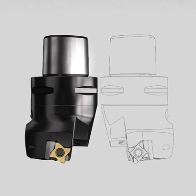 A tool holder with a metal-cutting insert